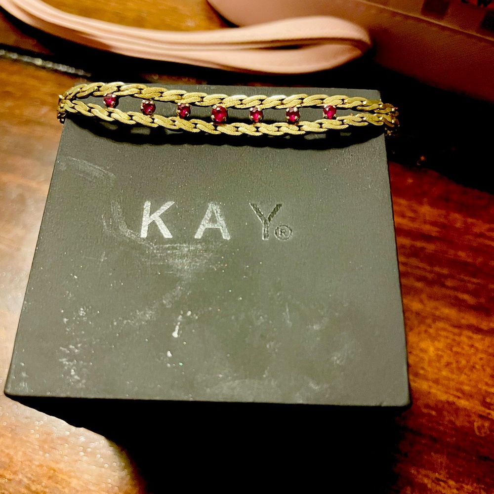 14 kt ruby bracelet